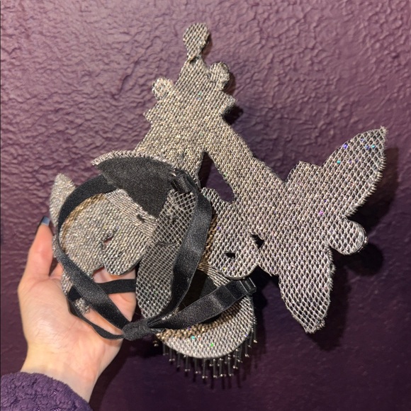 Gothic Handbeaded Headpiece - One of a Kind - Picture 6 of 7